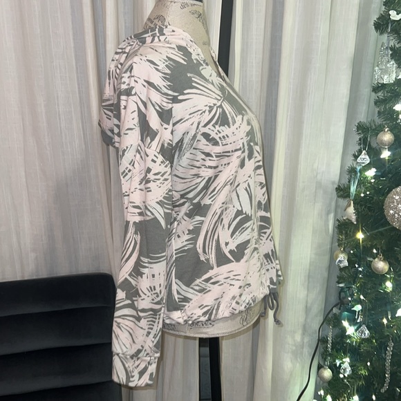 COMO Vintage longsleeve sweater sweatshirt hoodie pastel pink grey & white M - Picture 3 of 8